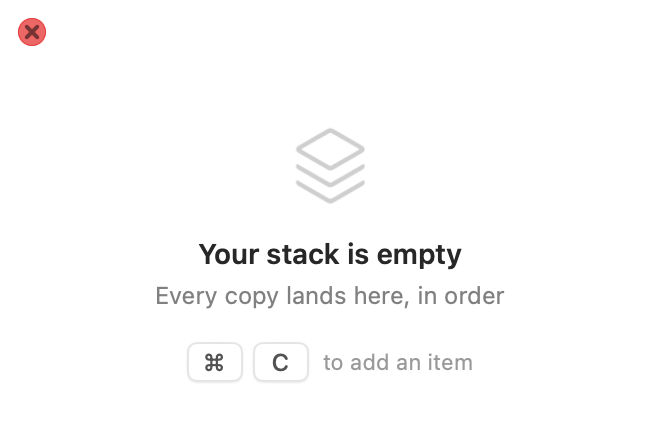 Empty stack state